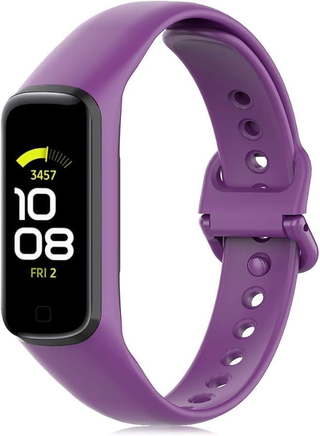 Strap Compatible for Samsung Galaxy Fit 2 for Women Men, Breathable Soft Silicone Sport Wristband Adjustable Replacement Band for Galaxy Fit 2 (SM-R220) Fitness Tracker (No Tracker), silicone